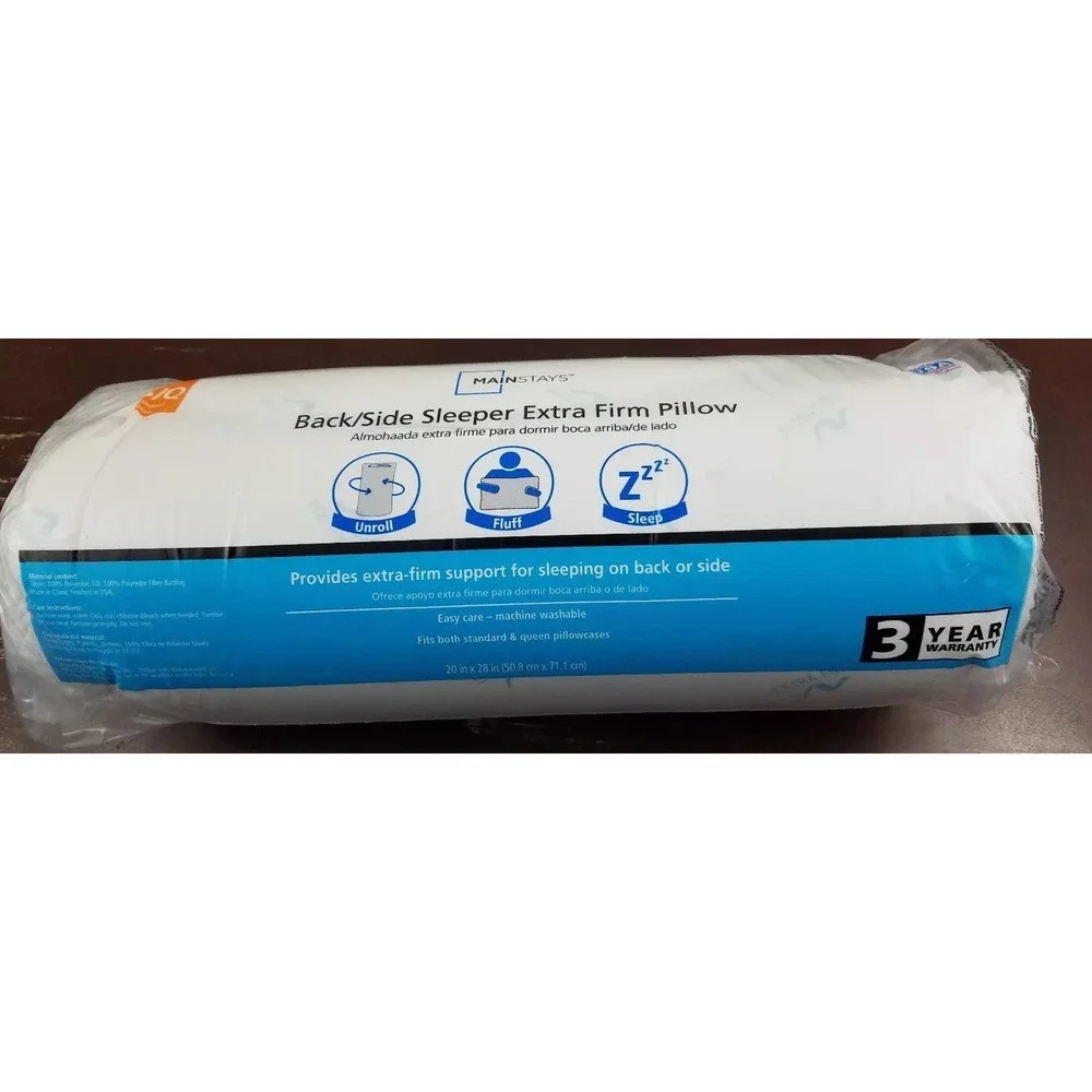 Mainstays‎ Back and Side Sleeper Extra Firm Pillow